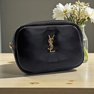 Saint Laurent Mini Leather Cosmetic Case